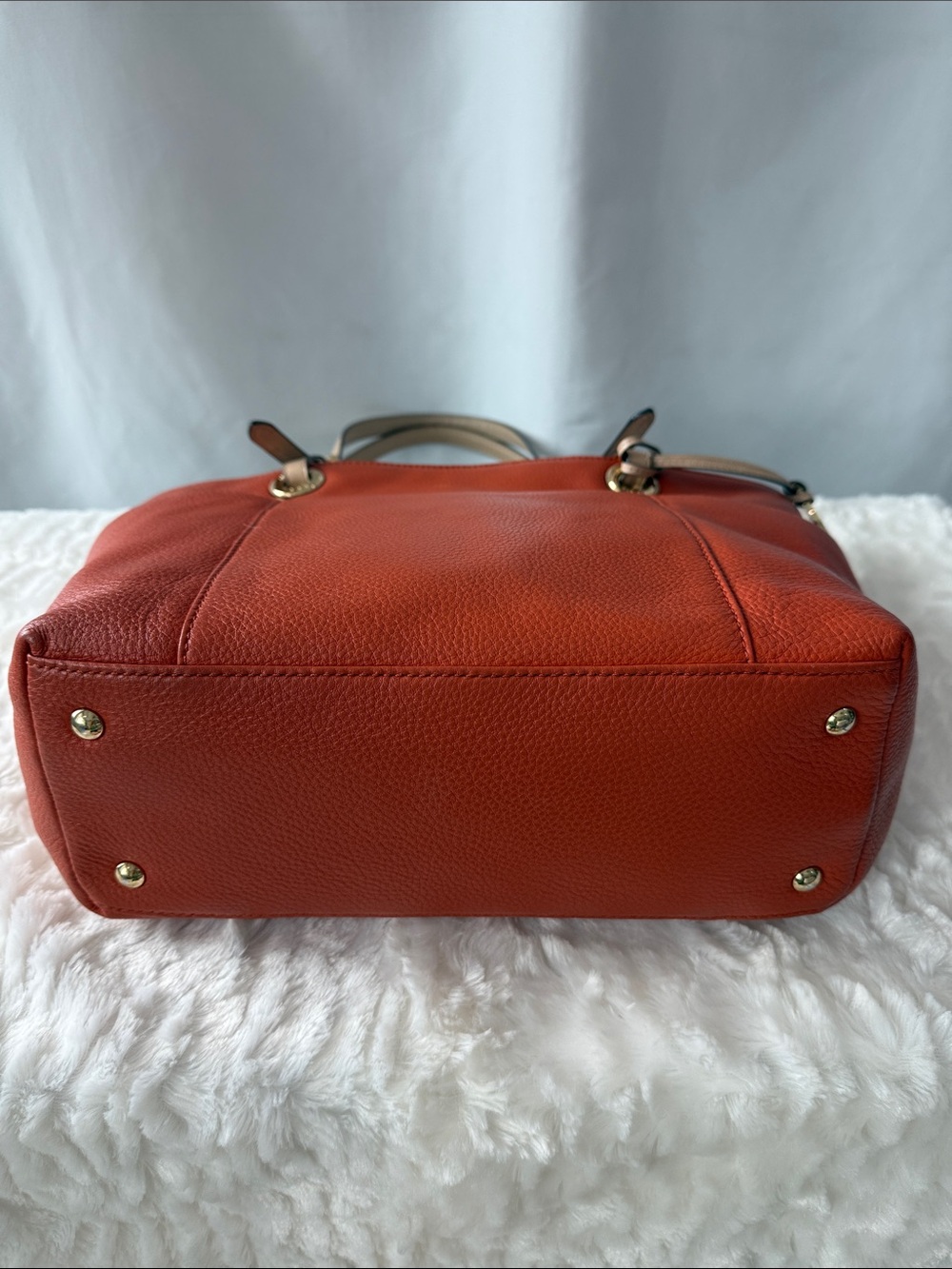 Michael Kors Jet Set Burnt Orange Leather with Contrast Handles - Picture 9 of 13